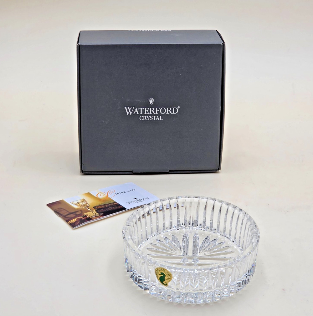 Waterford Crystal Colleen Wine Bottle Coaster 5" Decanter Coaster Ireland Box